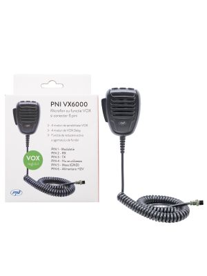 Microfon PNI VX6000 cu functie VOX, cu 6 pini, pentru statii radio CB
