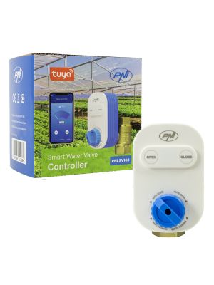 Valva inteligenta pentru apa PNI SV160 cu Wi-Fi, DN20, 3/4", control din aplicatia Tuya Smart, compatibila cu Amazon