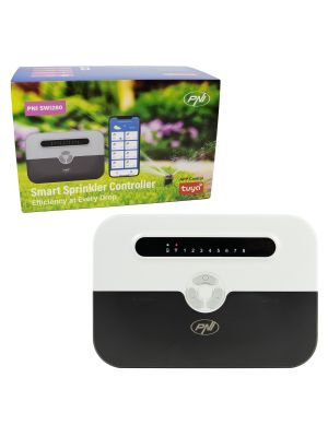 Programator inteligent pentru irigare PNI SWI280, Wi-Fi, pentru 8 zone, control din Tuya Smart, compatibil cu Amazon Ale