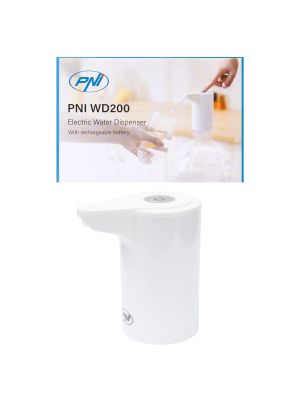 Pompa electrica pentru bidon de apa PNI WD200 incarcare prin USB-C, acumulator 800 mAh